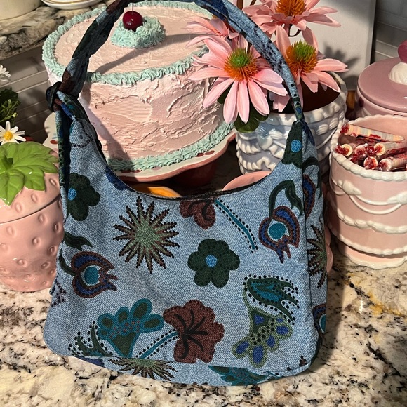 Digital Denim Birds BAGGU mini handbag - Picture 1 of 2